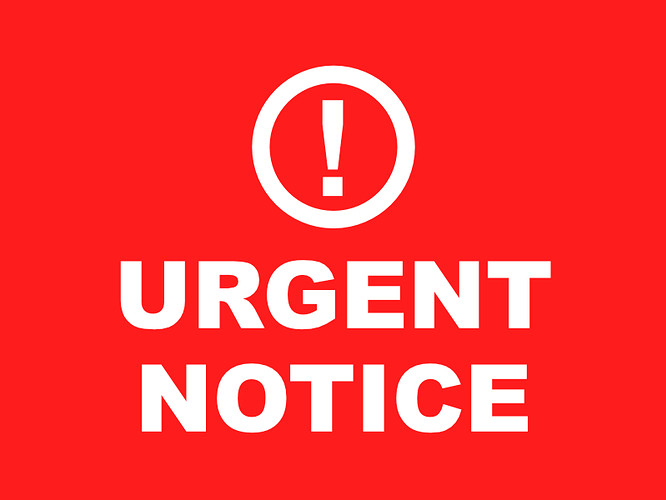 urgent notice